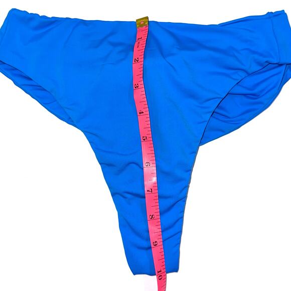 Riot Swim Dodi Cheeky Tie Back High Waisted Ocean Water Blue Bikini Bottom XS - Picture 7 of 10